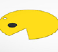 Pacman Keychain 3D model