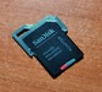 SD Card Holder Folder Keychain Accessory  3D model