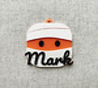 Mummy head name tag - Mark 3D model