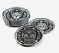Ornamental Skull Stackable Coasters 3D model