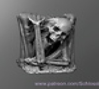 Gelatinous Cube Skeleton 3D model