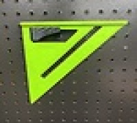 Pegboard Square Holder - Speed Square/Carpenter Square 3D model