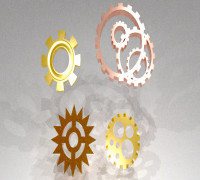Decorative Steampunk Gears 3D model