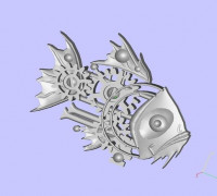 Steampunk Fish 3D model