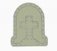 Cross Gravestone v2 3D model