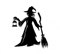 Witch Silhouette 3D model