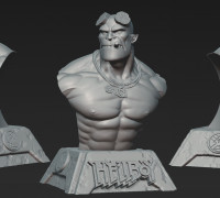 Hellboy Bust 3D model
