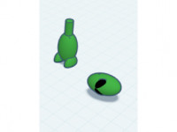 Simple Two Part Alien Fidget 3D model