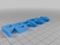 VanCom's Customizable Text Keychain-Keyfob 3D model