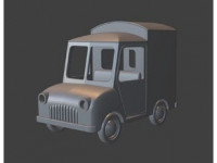Stylized Toy Delivery Van 3D model