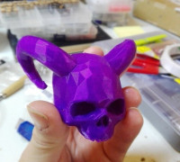 LOW POLY horned skull 3D model