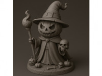 Pumpkin Warlock – Halloween Wizard Statue 3D model