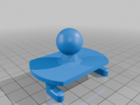 Skadis mount with 17mm ball 3D model