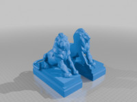 lion bookends 3D model