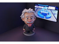 Albert Einstein Cartoon 3D model