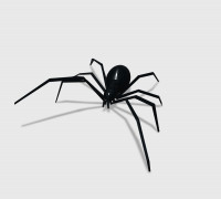 Black Widow Low Poly - Hard print 3D model