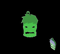 Keychain Hulk Minimal 3D model