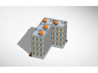 n gauge tower block 3D model