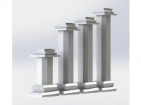 Brutalist Columns - Modular 3D model