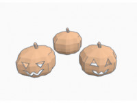 Low poly Pumpkins 3D model