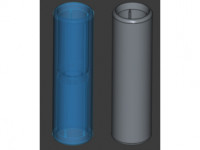 Broom repair coupler (fluted) 3D model