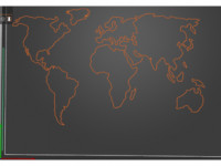 Tactile image: continents 3D model