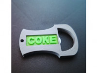 Bottle opener, fast to print, with the text Coke 3D model