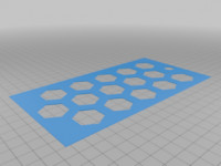 Hex Molle Sewing Stencil 3D model