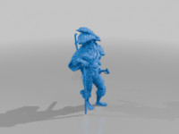 15th Landsknecht with Sword 3D model