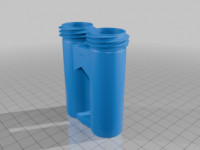 18650 Button-Top Dual Case 3D model