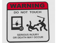 Warning Sign Fully Colored 3D model