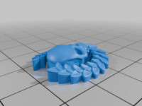 Skull and Laurel Simple Print for Cosplay 3D model