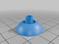 Elite series 2 thumbstick mount with regular bottom 3D model