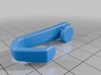 Shower curtain hook 3D model