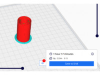 Modified AA to C-cell battery adapter 3D model