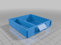 Two Spaces Drawer for Resistor Box [Stackable & Customizable] 3D model