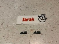 Christmas name badges 3D model