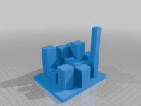 Skyscrapers deco 3D model