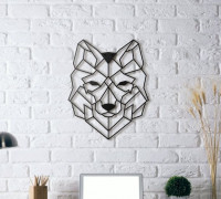 Wolf Wall Sculpture 2D 3D model