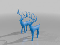 Mirrored reindeer 3D model