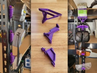 Teardrop Rivet Rack Holders 3D model