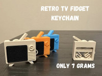 Retro TV Toggle Switch Fidget (with keychain) 3D model