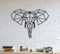  Elephant Wall Sculpture 2D 3D model