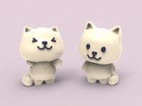 cute cats 3D model