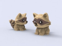 cute racoon 3D model