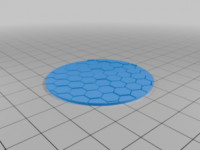 50mm hex tile base toppers for sci-fi space zombies  3D model