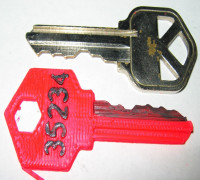 Customizable House / Padlock Key   3D model