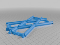 Lego Train Cross Track Short Lego Compatile 3D model