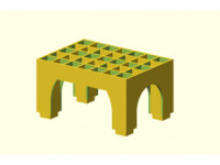 Stackable_square_holder_table_2 3D model
