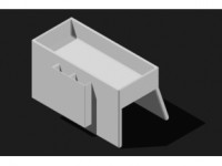 Lovesac angled armrest tray 3D model